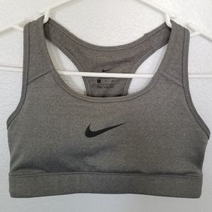 Nike Dri-Fit Solid Gray Sports Bra Size Small